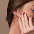 Mandarine | 925 Sterling Silber | Glühwürmchen-Glas-Huggie-Ohrringe